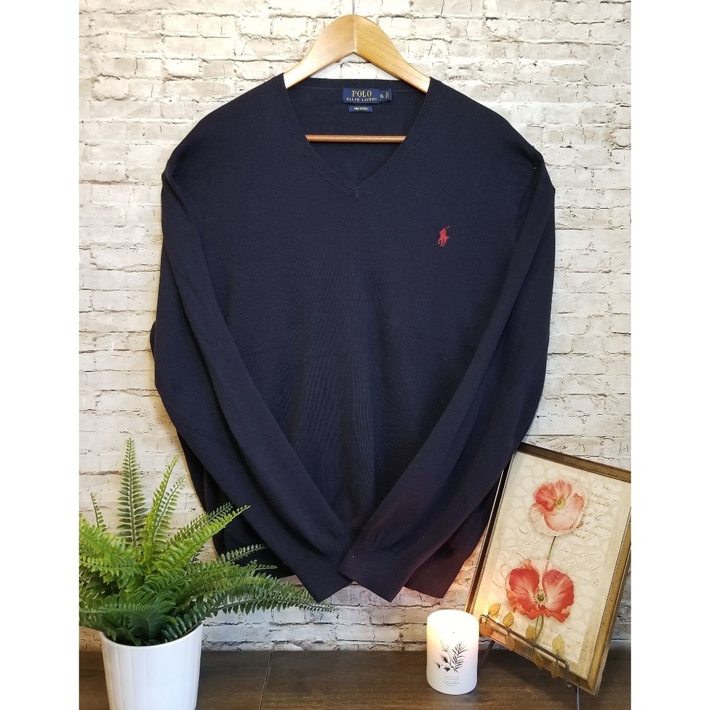 Polo Ralph Lauren V-Neck Pima Cotton Sweater